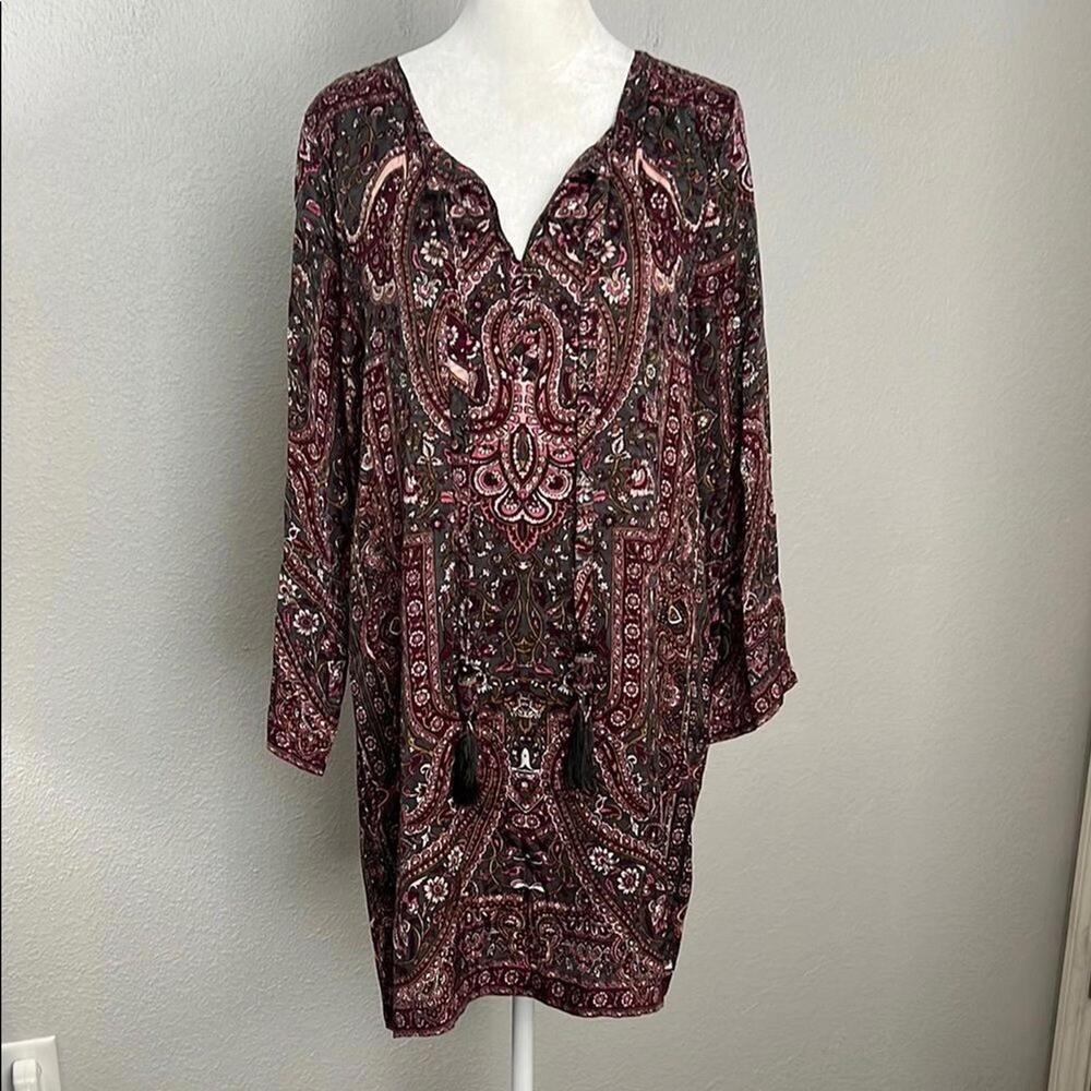 Calypso Silk Printed Tunic/Mini Dress Size Small